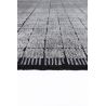 Tapis de salon design tissé main en laine et viscose Mesh Gris et Anthracite 