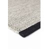 Tapis tissé main en laine Marvel noir et écru