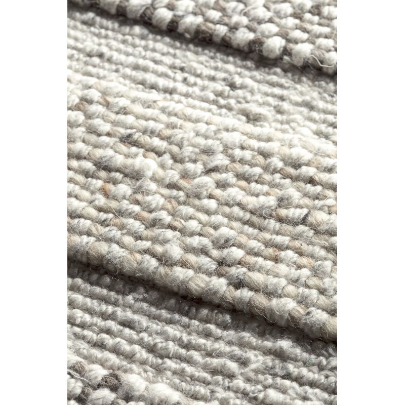 Tapis Moderne tissé main laine et viscose Grade Ecru et taupe