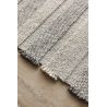 Tapis Moderne tissé main laine et viscose Grade Ecru et taupe