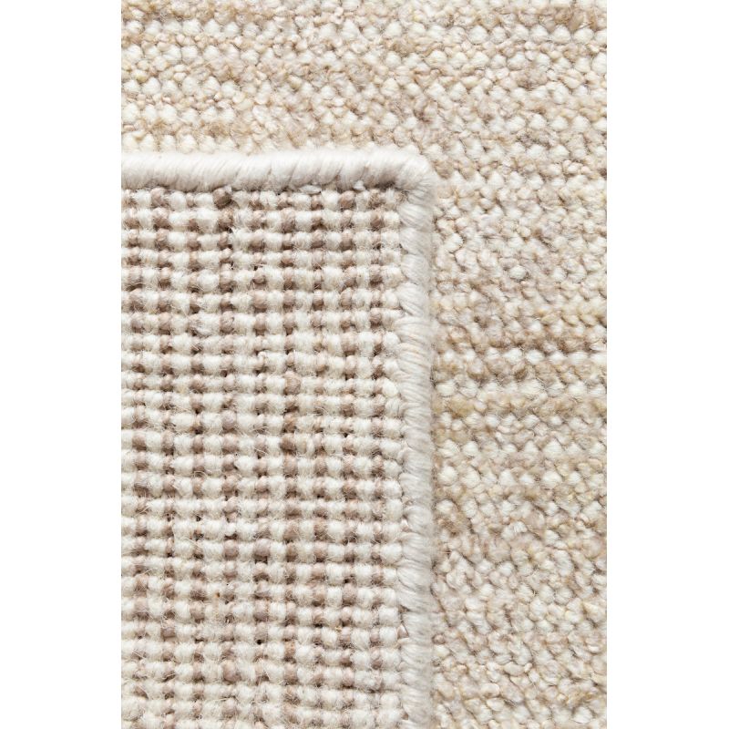 Tapis Moderne tissé main en laine et soie de bambou Oat beige