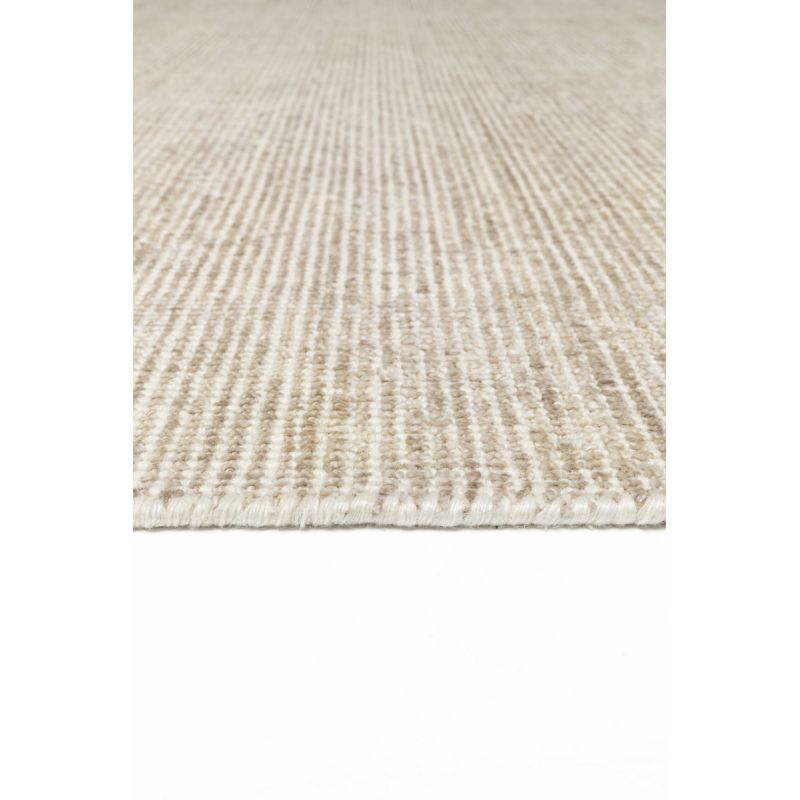 Tapis Moderne tissé main en laine et soie de bambou Oat beige