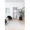 Tapis Contemporain tissé main en laine et soie de bambou Oat Gris clair