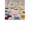 Tapis Moderne tufté main et laine et viscose Dotted Multicolore