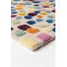 Tapis Moderne tufté main et laine et viscose Dotted Multicolore