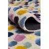 Tapis Moderne tufté main et laine et viscose Dotted Multicolore