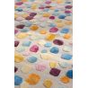 Tapis Moderne tufté main et laine et viscose Dotted Multicolore