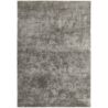Tapis de salon design haut de gamme en viscose Traces Gris taupe