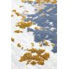 Tapis de salon Asmara Or et Bleu classique polyester qualité
