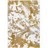 Tapis de salon design Djouba Or Beige et Blanc chambre tendance doré