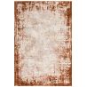 Tapis de salon enfibres synthétiques Altaï Border terracotta