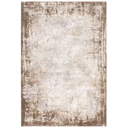 Tapis de salon enfibres synthétiques Altaï Border beige