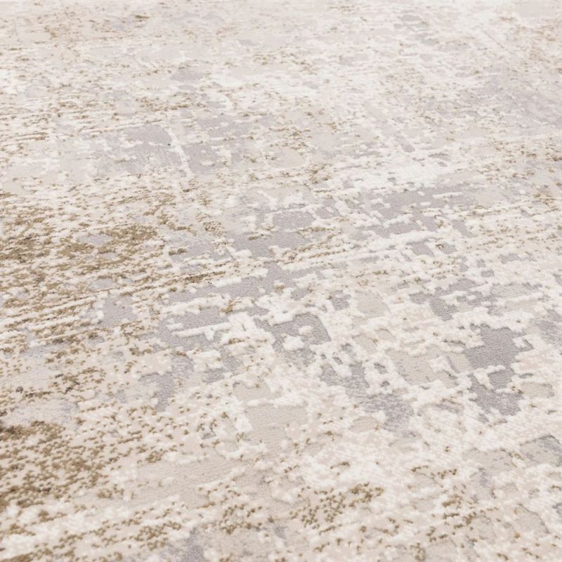 Tapis de salon enfibres synthétiques Altaï Border beige