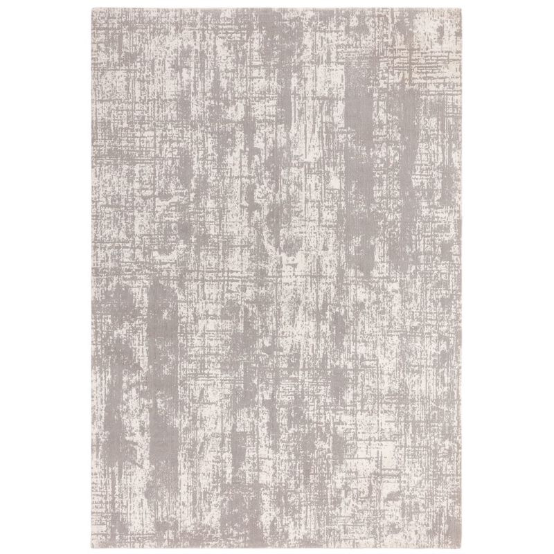 Tapis moderne en fibres synthétiques Altaï Abstrait gris