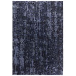 Tapis moderne en fibres synthétiques Altaï Abstrait bleu marine