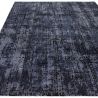 Tapis moderne en fibres synthétiques Altaï Abstrait bleu marine