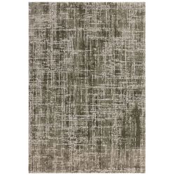 Tapis moderne en fibres synthétiques Altaï Abstrait vert