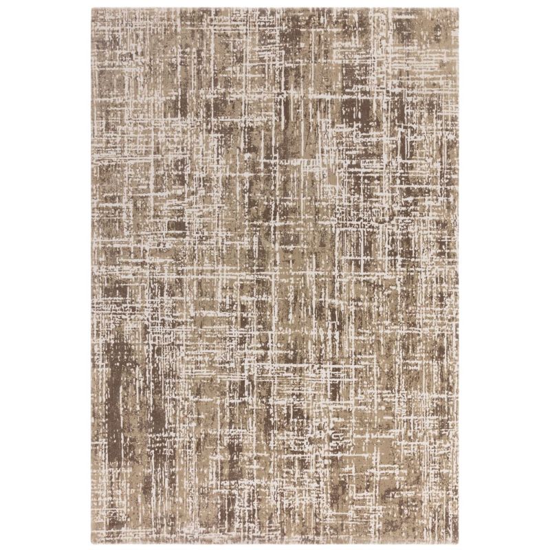 Tapis moderne en fibres synthétiques Altaï Abstrait beige