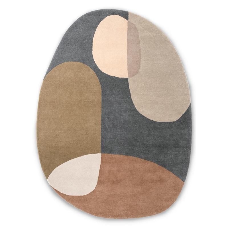 Tapis design haut de gamme forme originale pure laine Miller automne