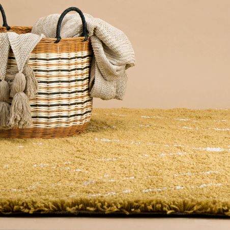 Tapis shaggy doux 100% polypropylène style berbère Sahara safran Tapis shaggy doux 100% polypropylène style berbère Sahara safran