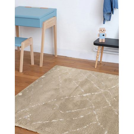 Tapis shaggy doux 100% polypropylène style berbère Sahara greige Tapis shaggy doux 100% polypropylène style berbère Sahara greige