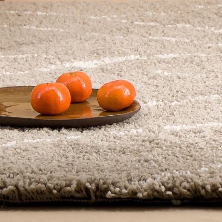Tapis shaggy doux 100% polypropylène style berbère Sahara greige Tapis shaggy doux 100% polypropylène style berbère Sahara greige