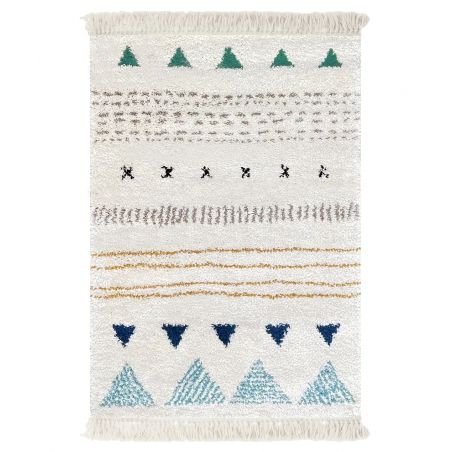 Tapis shaggy doux ALADIN 100% polypropylène motifs ethnique enfant Tapis shaggy doux ALADIN 100% polypropylène motifs ethnique enfant