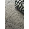 Tapis de salon à reliefs en fibres synthétiques Laïka gris et gris anthracite