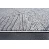 Tapis de salon à reliefs en fibres synthétiques Laïka gris et gris anthracite