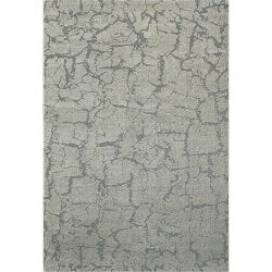 Tapis de salon à reliefs en fibres synthétiques Anaba gris et gris anthracite
