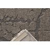 Tapis de salon à reliefs en fibres synthétiques Anaba gris et gris anthracite