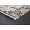 Tapis de salon à reliefs en fibres synthétiques Anaba gris et gris anthracite