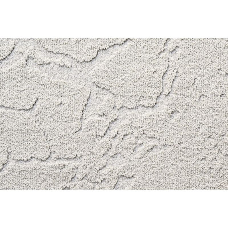 Tapis de salon à reliefs en fibres synthétiques Anaba écru