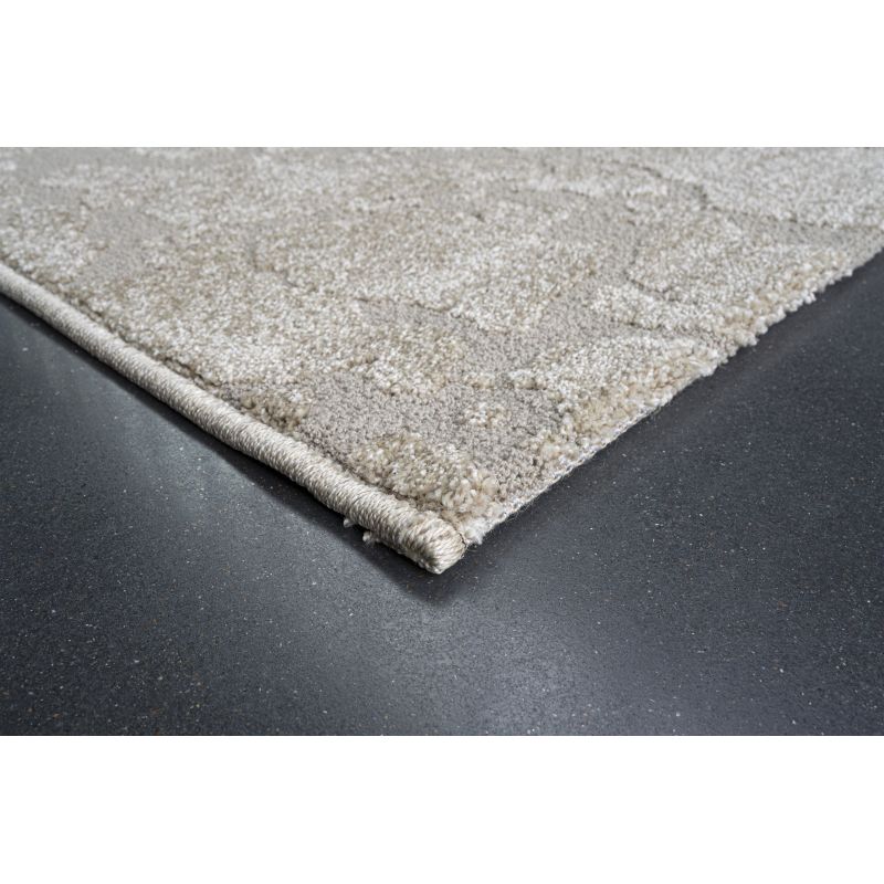 Tapis de salon à reliefs en fibres synthétiques Anaba doré