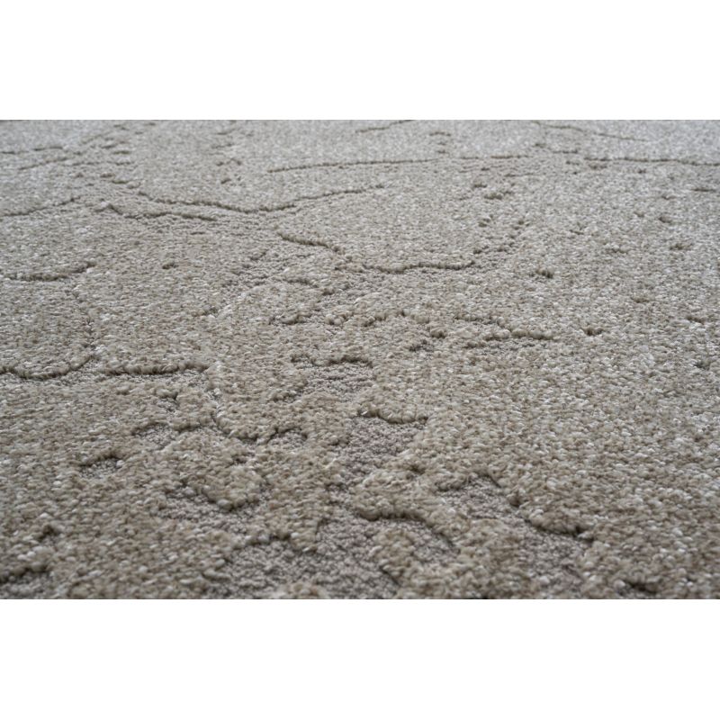 Tapis de salon à reliefs en fibres synthétiques Anaba doré