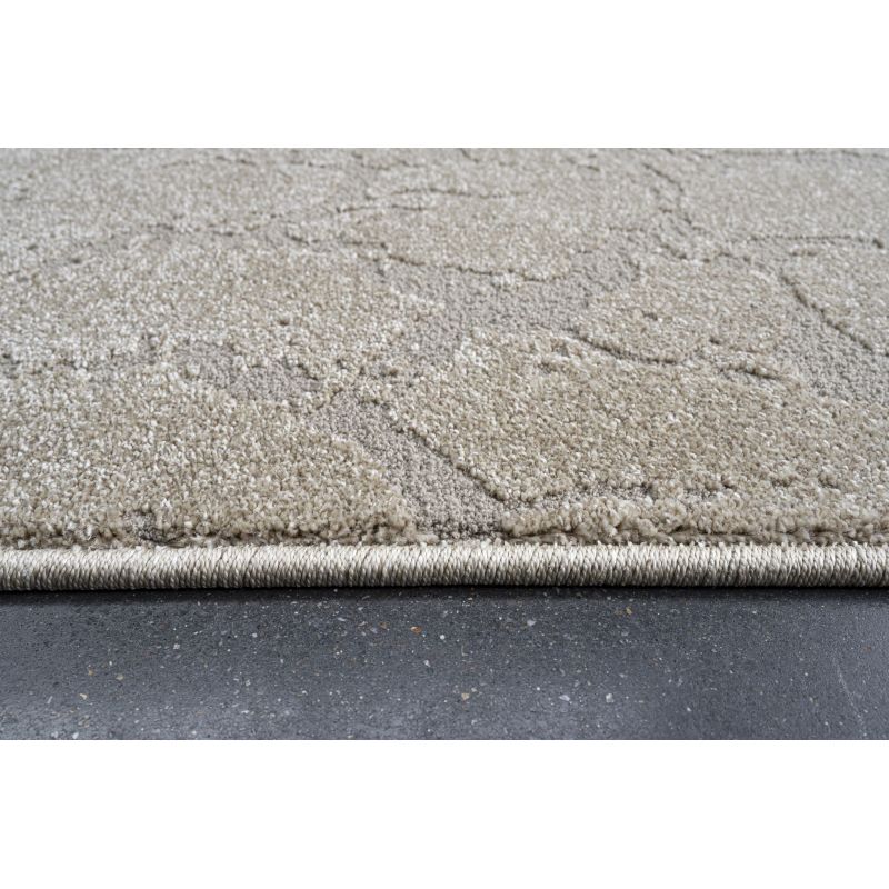 Tapis de salon à reliefs en fibres synthétiques Anaba doré