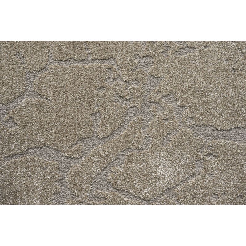 Tapis de salon à reliefs en fibres synthétiques Anaba doré