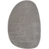 Tapis de salon forme originale galet Halona gris et gris anthracite