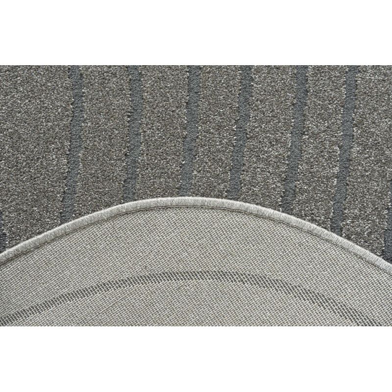 Tapis de salon forme originale galet Halona gris et gris anthracite