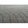 Tapis de salon forme originale galet Halona gris et gris anthracite