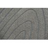 Tapis de salon forme originale galet Halona gris et gris anthracite