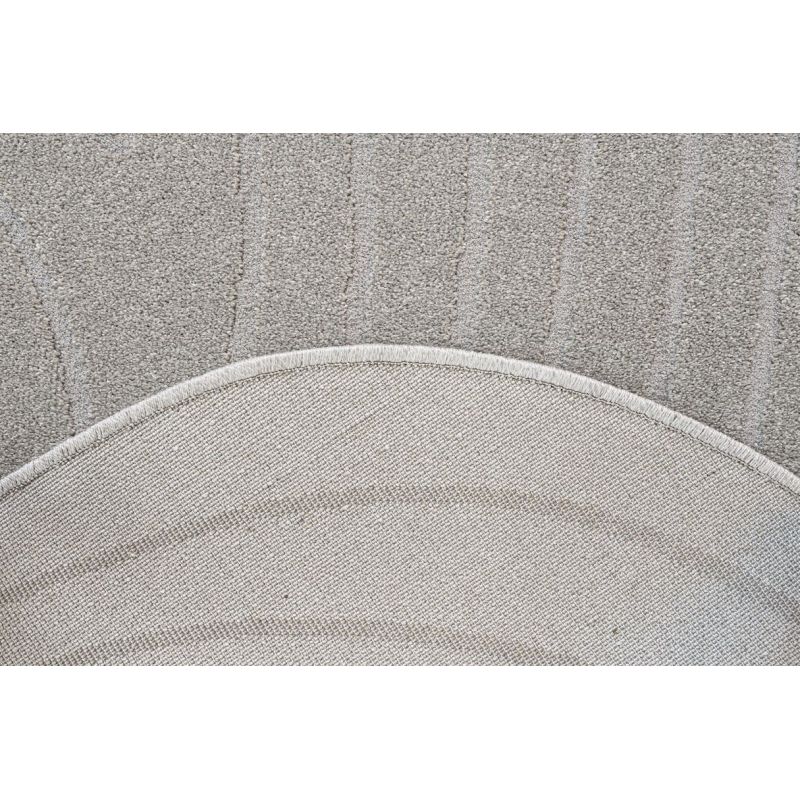 Tapis de salon forme originale galet Halona gris clair