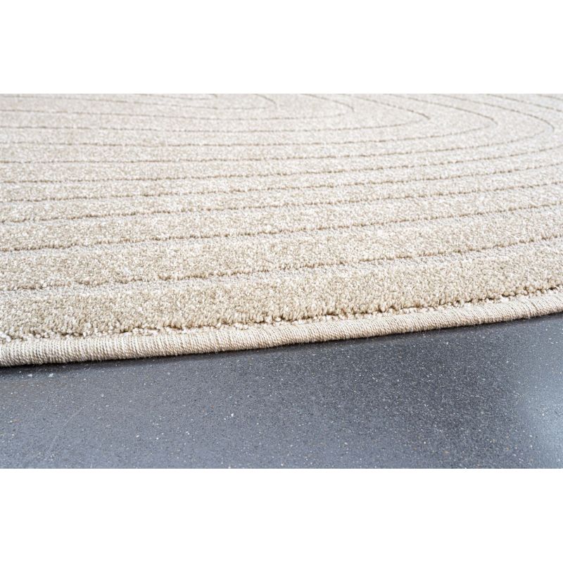 Tapis de salon forme originale galet Halona doré