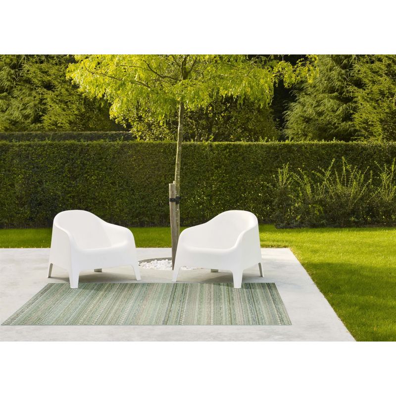 Tapis d'extérieur en polypropylène Nita vert