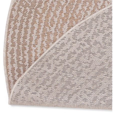 Tapis d'extérieur/ intérieur rond BOHEME beige et Marron Tapis d'extérieur/ intérieur rond BOHEME beige et Marron