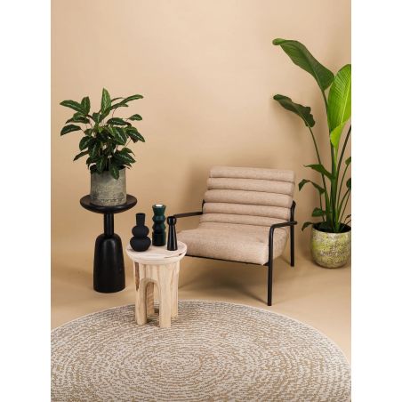 Tapis d'extérieur/ intérieur rond BOHEME beige et Marron Tapis d'extérieur/ intérieur rond BOHEME beige et Marron