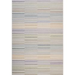Tapis d'extérieur en polypropylène motif ligne Asha multicolore