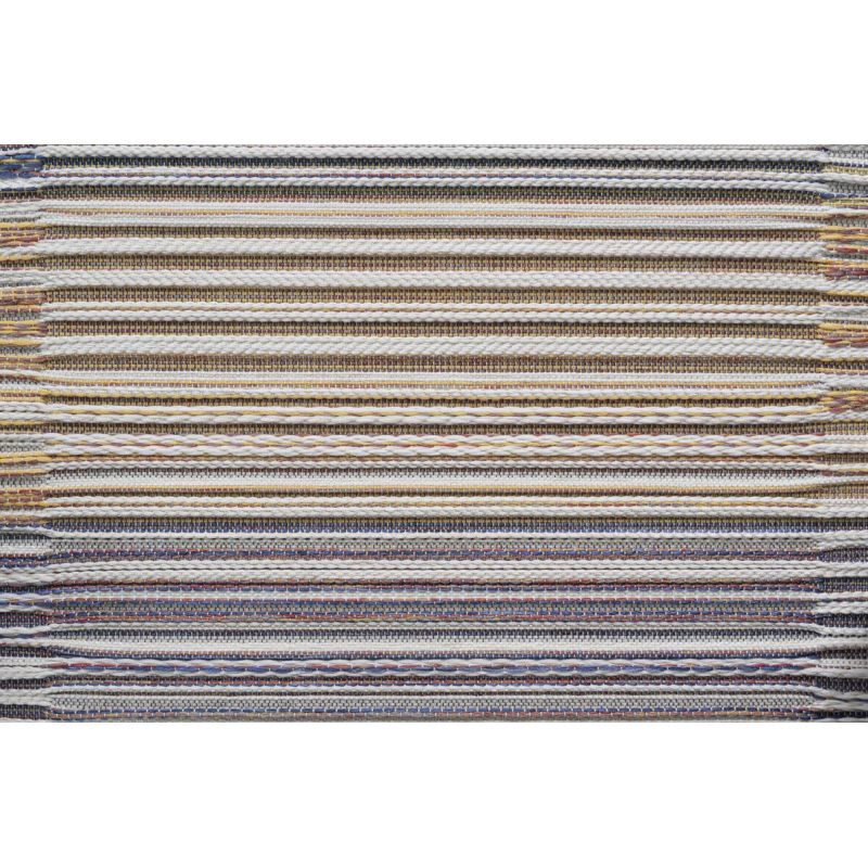Tapis d'extérieur en polypropylène motif ligne Asha multicolore