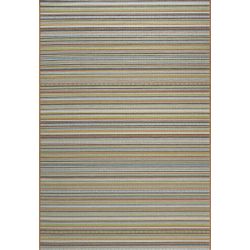 Tapis d'extérieur en polypropylène motif ligne Dena multicolorev