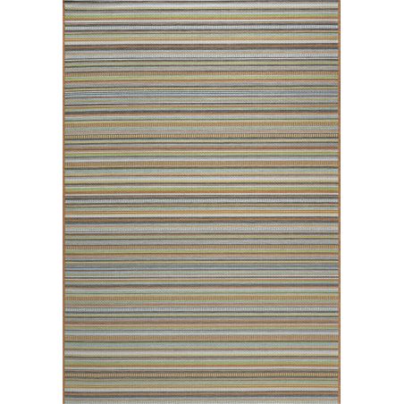 Tapis d'extérieur en polypropylène motif ligne Dena multicolorev